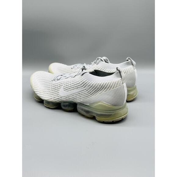 Nike Shoes Mens 11.5 White Air VaporMax Flyknit 3 Pure Platinum Running Sneakers - Picture 6 of 12